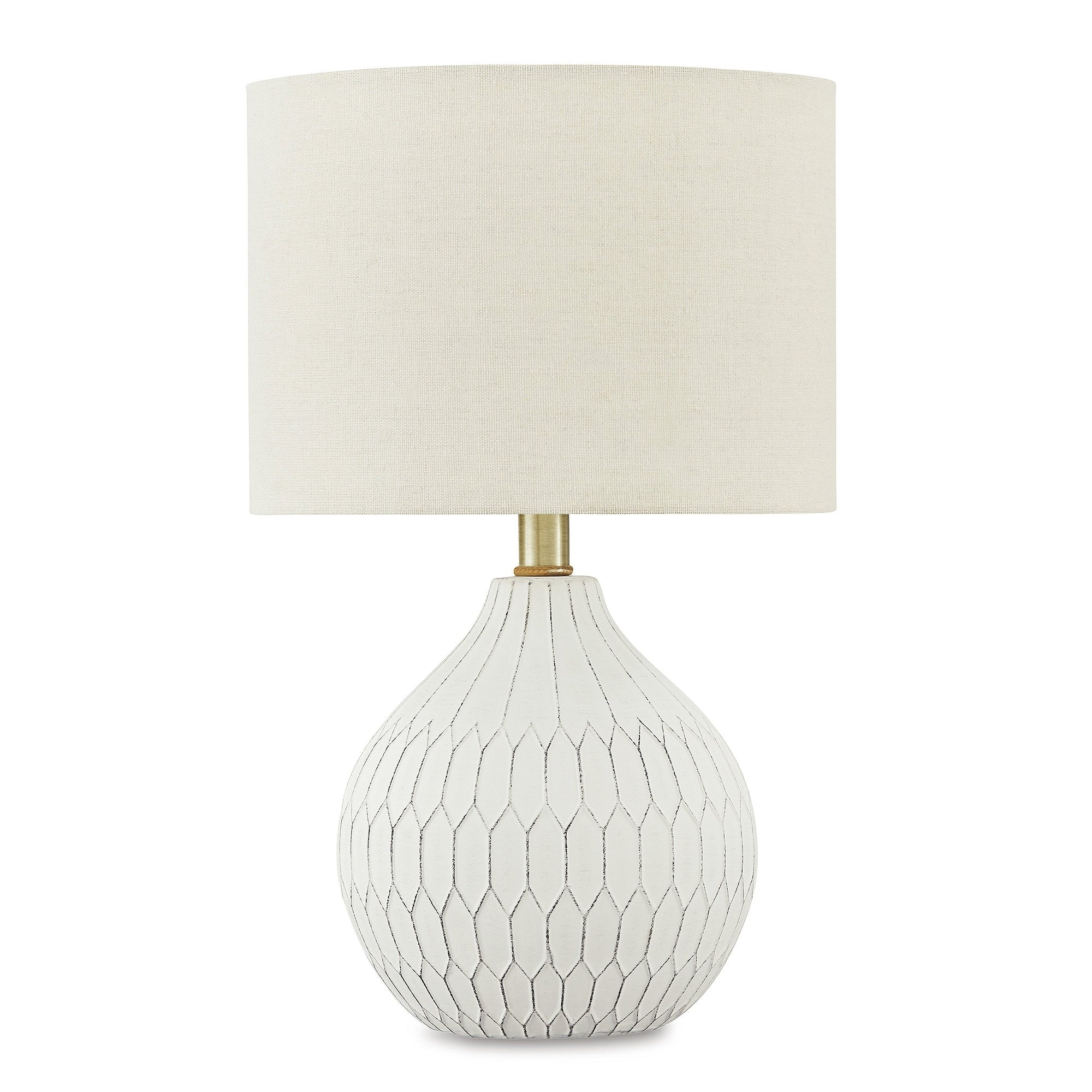 Lampe de table blanche et ivoire Signature Design by Ashley Wardmont - 17,5 po