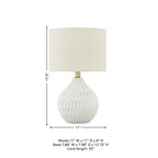 Lampe de table blanche et ivoire Signature Design by Ashley Wardmont - 17,5 po