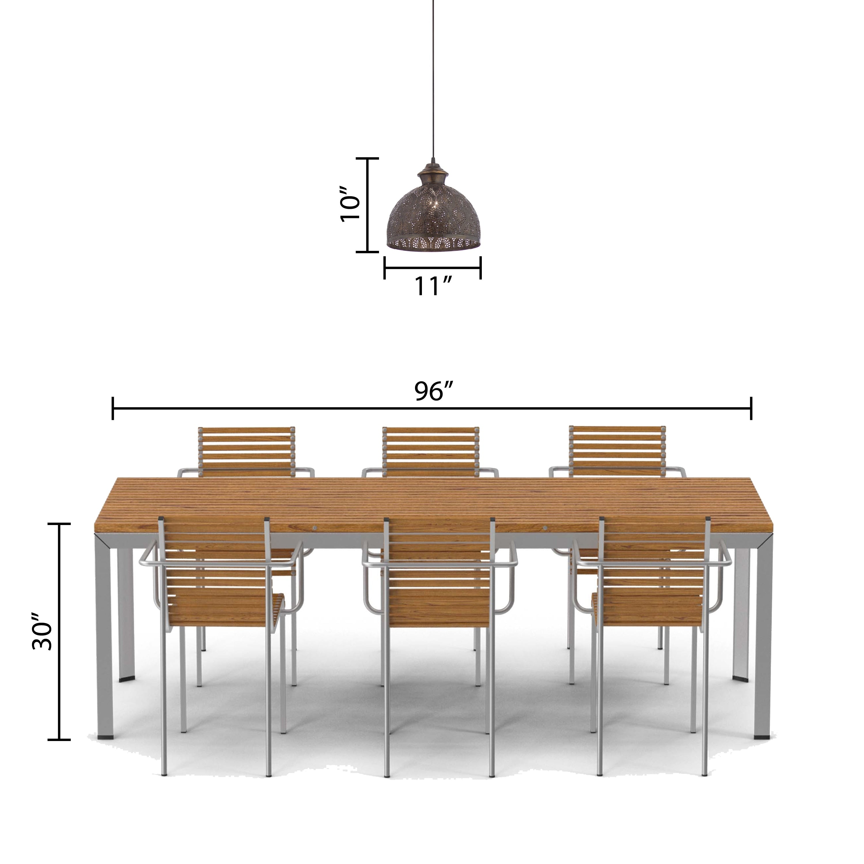 Suspension Sigrid River of Goods en bronze antique avec abat-jour en forme de bol - 11 x 11 x 11,25/70,25