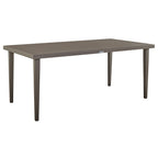 Ensemble de salle à manger d'extérieur Silvana 7 pièces en aluminium gris avec tissu gris