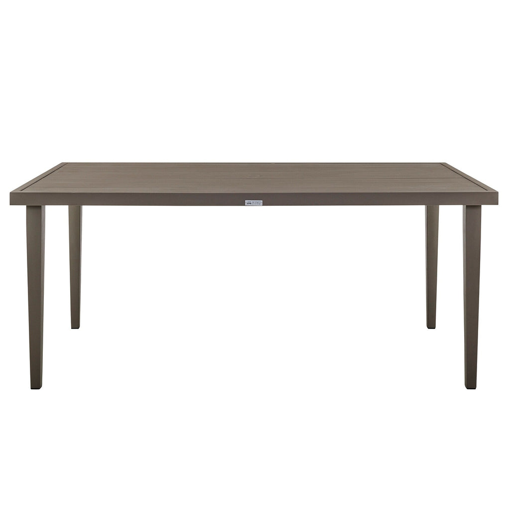 Ensemble de salle à manger d'extérieur Silvana 7 pièces en aluminium gris avec tissu gris