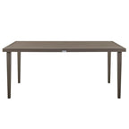 Ensemble de salle à manger d'extérieur Silvana 7 pièces en aluminium gris avec tissu gris