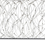 Décoration murale abstraite rectangulaire en métal argenté avec cadre noir