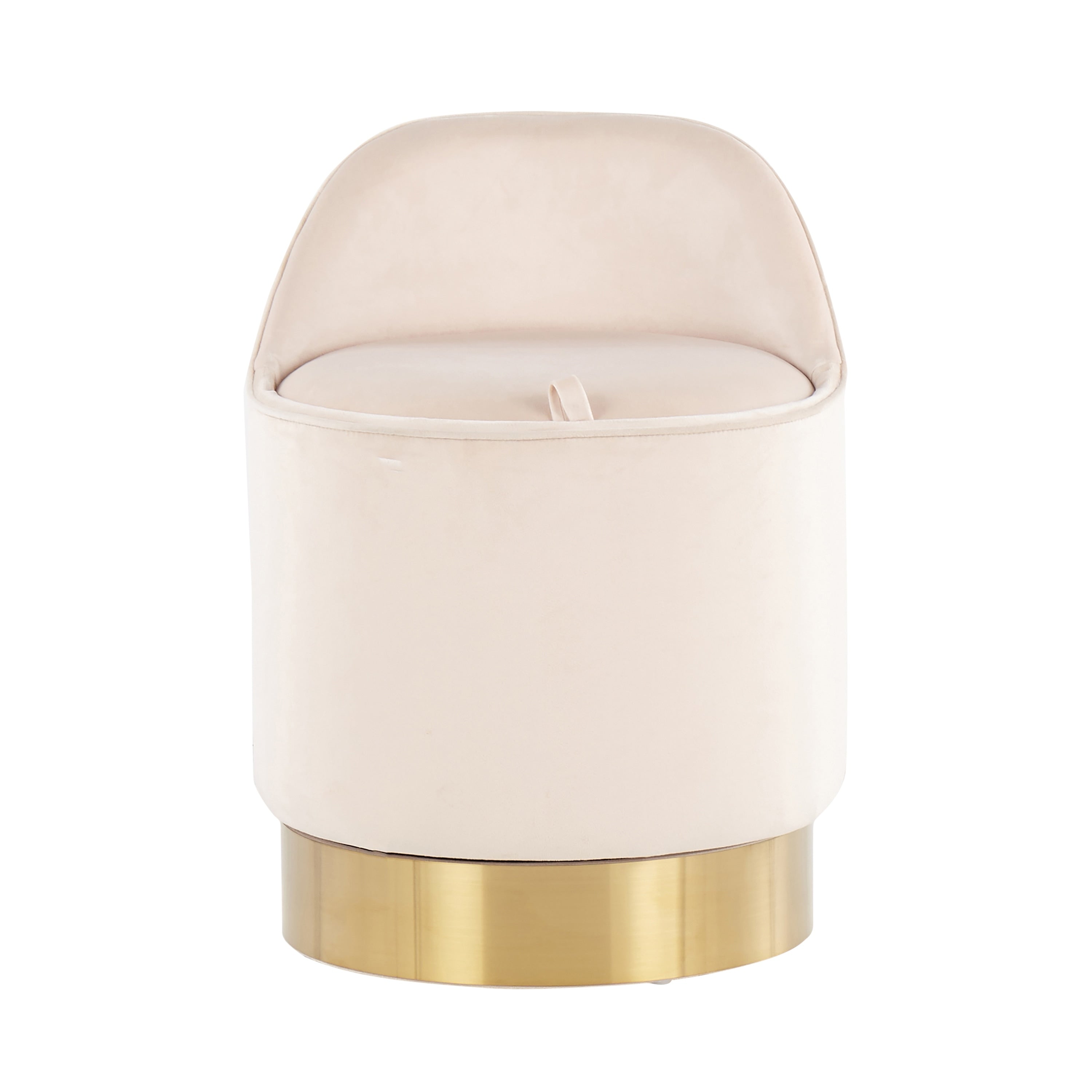 Tabouret de coiffeuse pivotant en velours Silver Orchid Corday