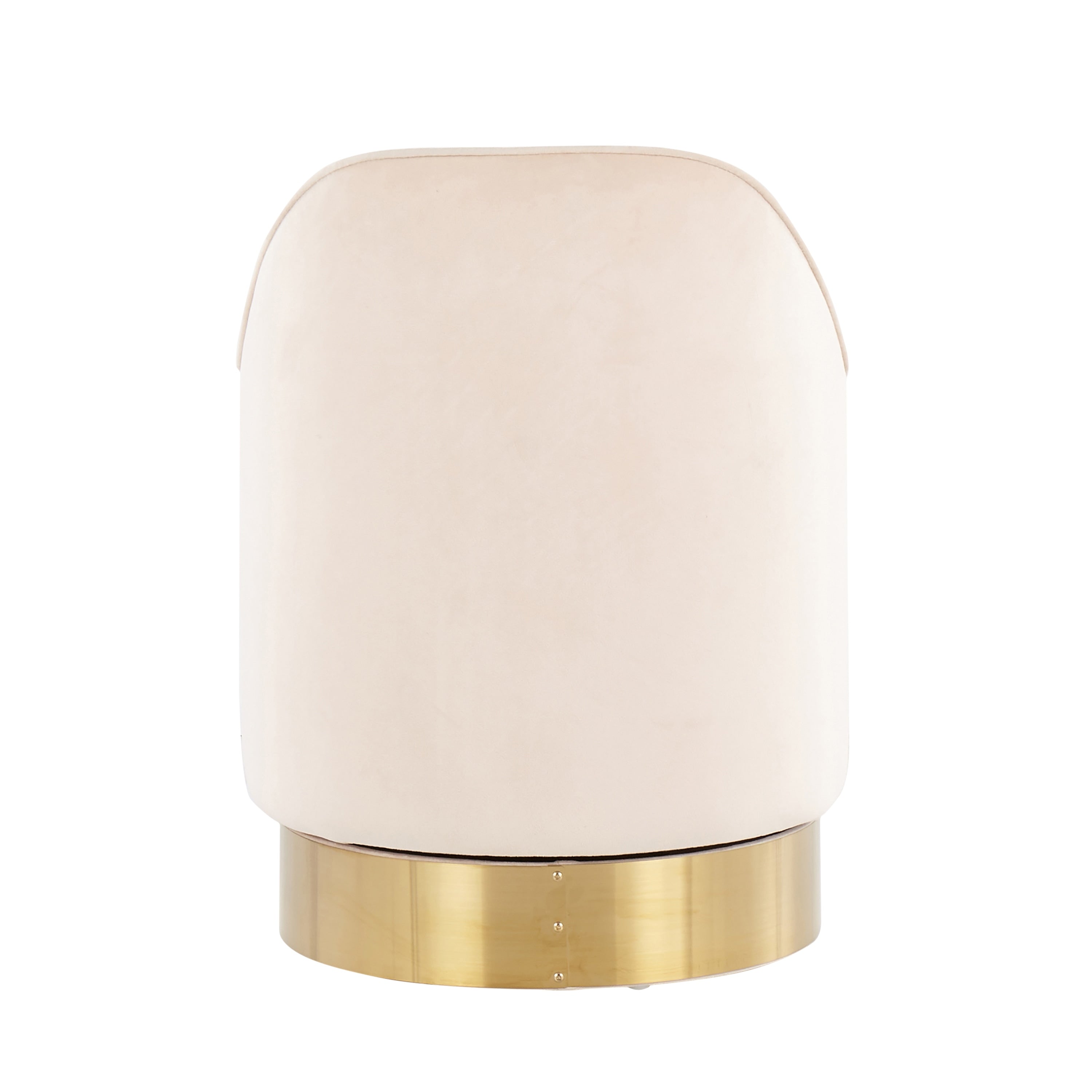 Tabouret de coiffeuse pivotant en velours Silver Orchid Corday