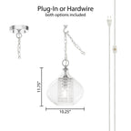 Pendentif en verre et cristal à facettes en forme d'orchidée argentée, à brancher ou à accrocher