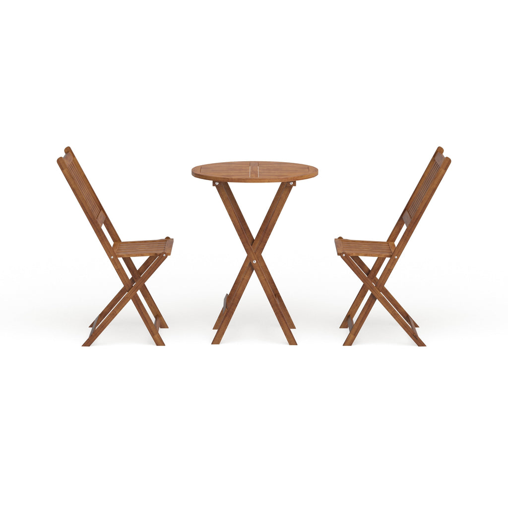 Ensemble bistrot d'extérieur en bois dur d'acacia Silverton par Havenside Home