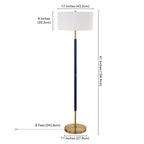 Lampadaire Simone à 2 lumières avec abat-jour en tissu