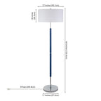 Lampadaire Simone à 2 lumières avec abat-jour en tissu