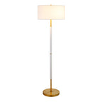 Lampadaire Simone à 2 lumières avec abat-jour en tissu