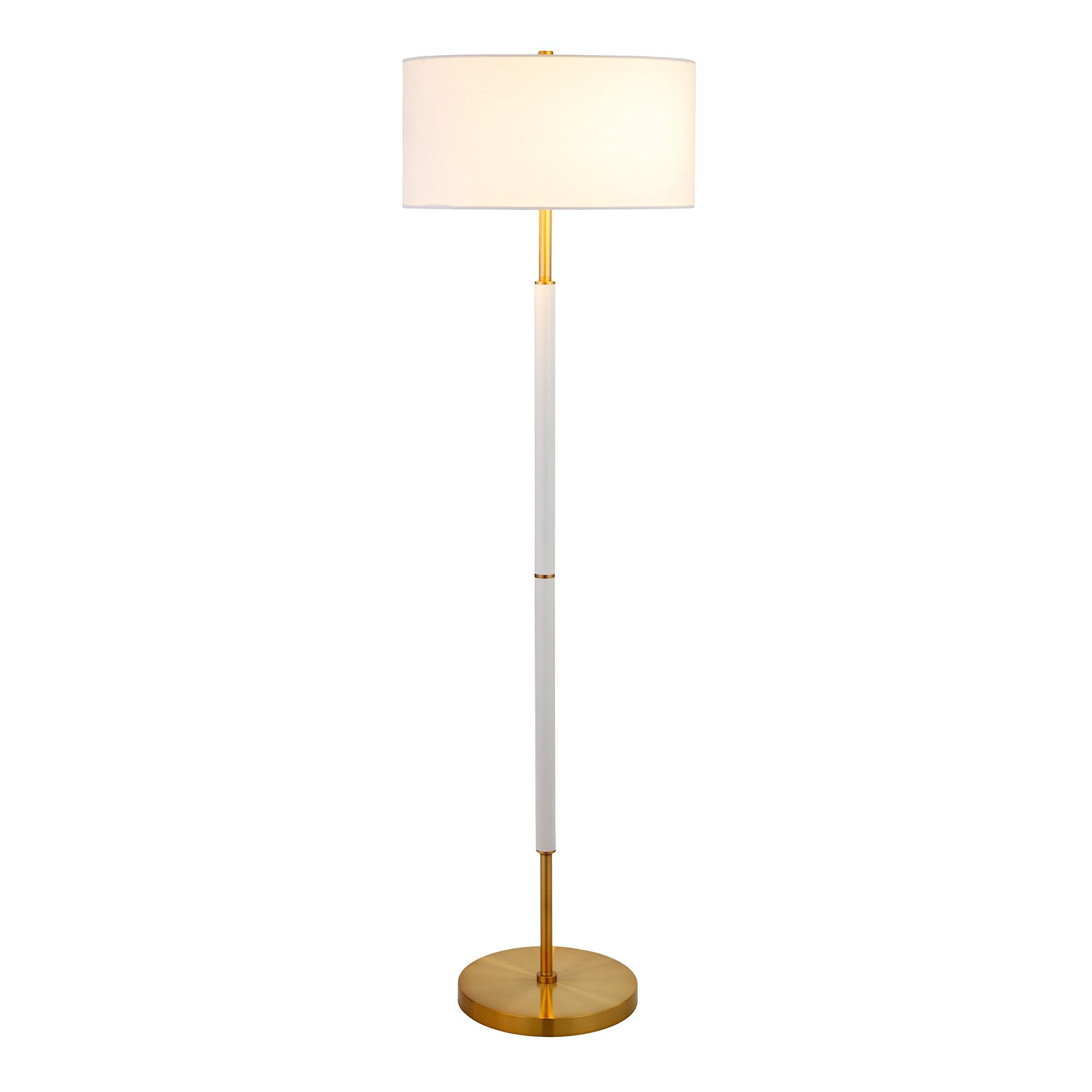 Lampadaire Simone à 2 lumières avec abat-jour en tissu