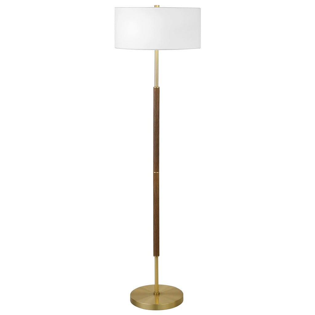 Lampadaire Simone à 2 lumières avec abat-jour en tissu