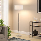 Lampadaire Simone à 2 lumières avec abat-jour en tissu