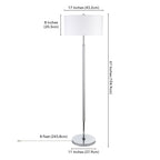 Lampadaire Simone à 2 lumières avec abat-jour en tissu