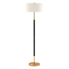 Lampadaire Simone à 2 lumières avec abat-jour en tissu