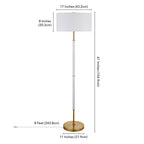 Lampadaire Simone à 2 lumières avec abat-jour en tissu