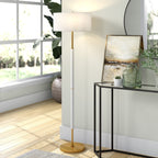 Lampadaire Simone à 2 lumières avec abat-jour en tissu