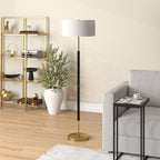 Lampadaire Simone à 2 lumières avec abat-jour en tissu