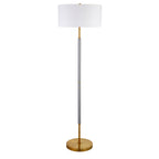 Lampadaire Simone à 2 lumières avec abat-jour en tissu