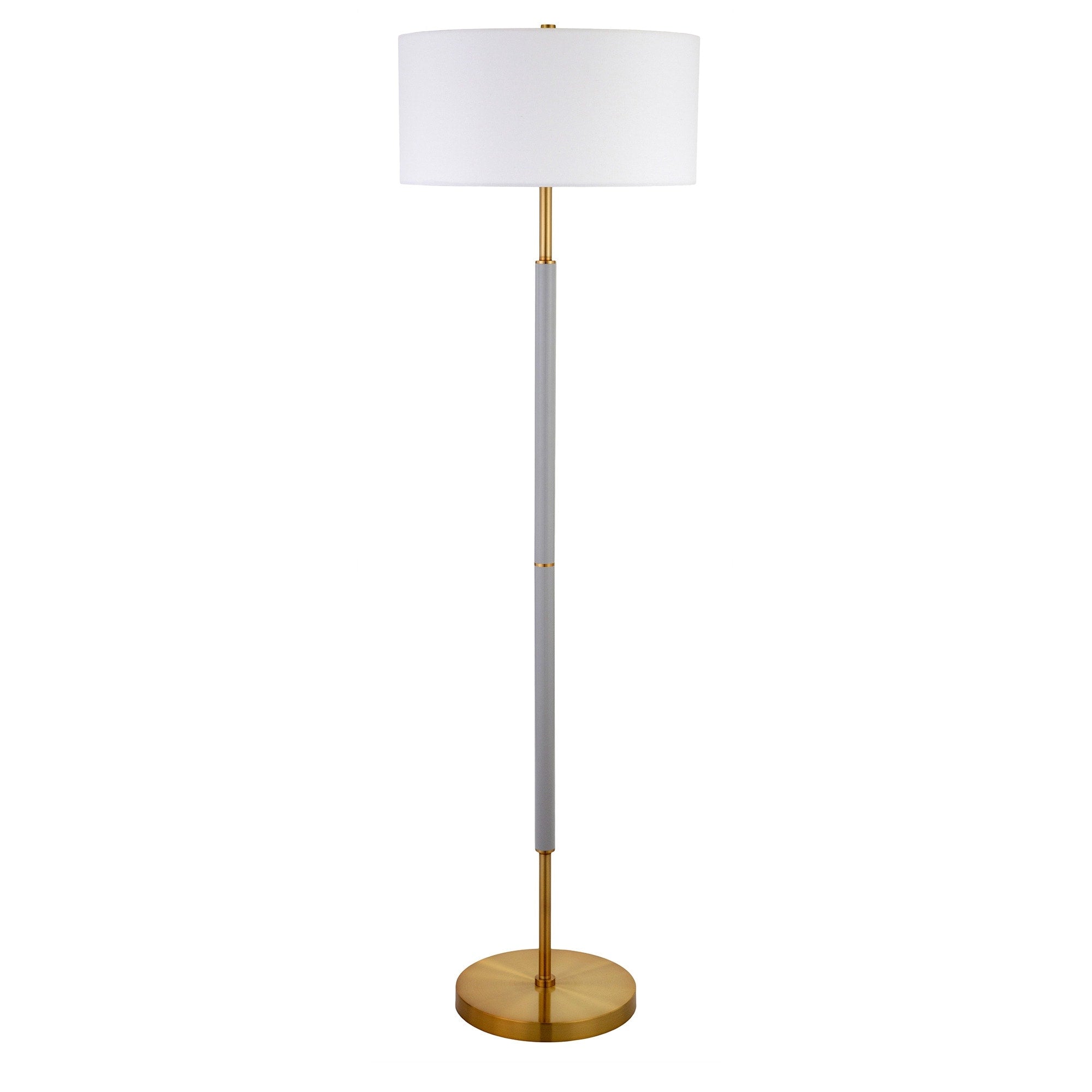 Lampadaire Simone à 2 lumières avec abat-jour en tissu