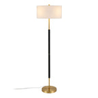 Lampadaire Simone à 2 lumières avec abat-jour en tissu