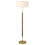 Lampadaire Simone à 2 lumières avec abat-jour en tissu