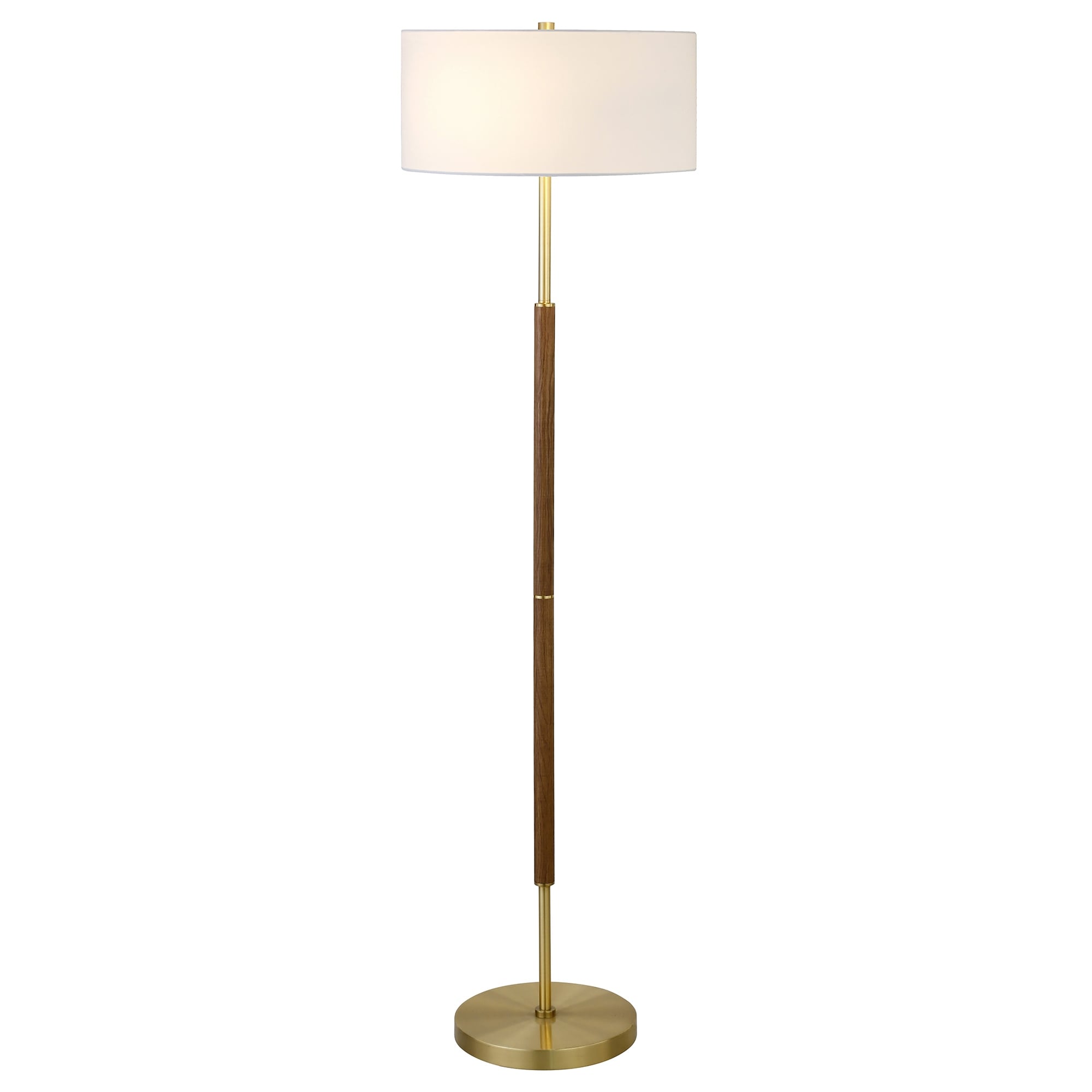 Lampadaire Simone à 2 lumières avec abat-jour en tissu