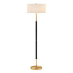 Lampadaire Simone à 2 lumières avec abat-jour en tissu