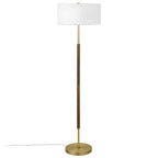 Lampadaire Simone à 2 lumières avec abat-jour en tissu