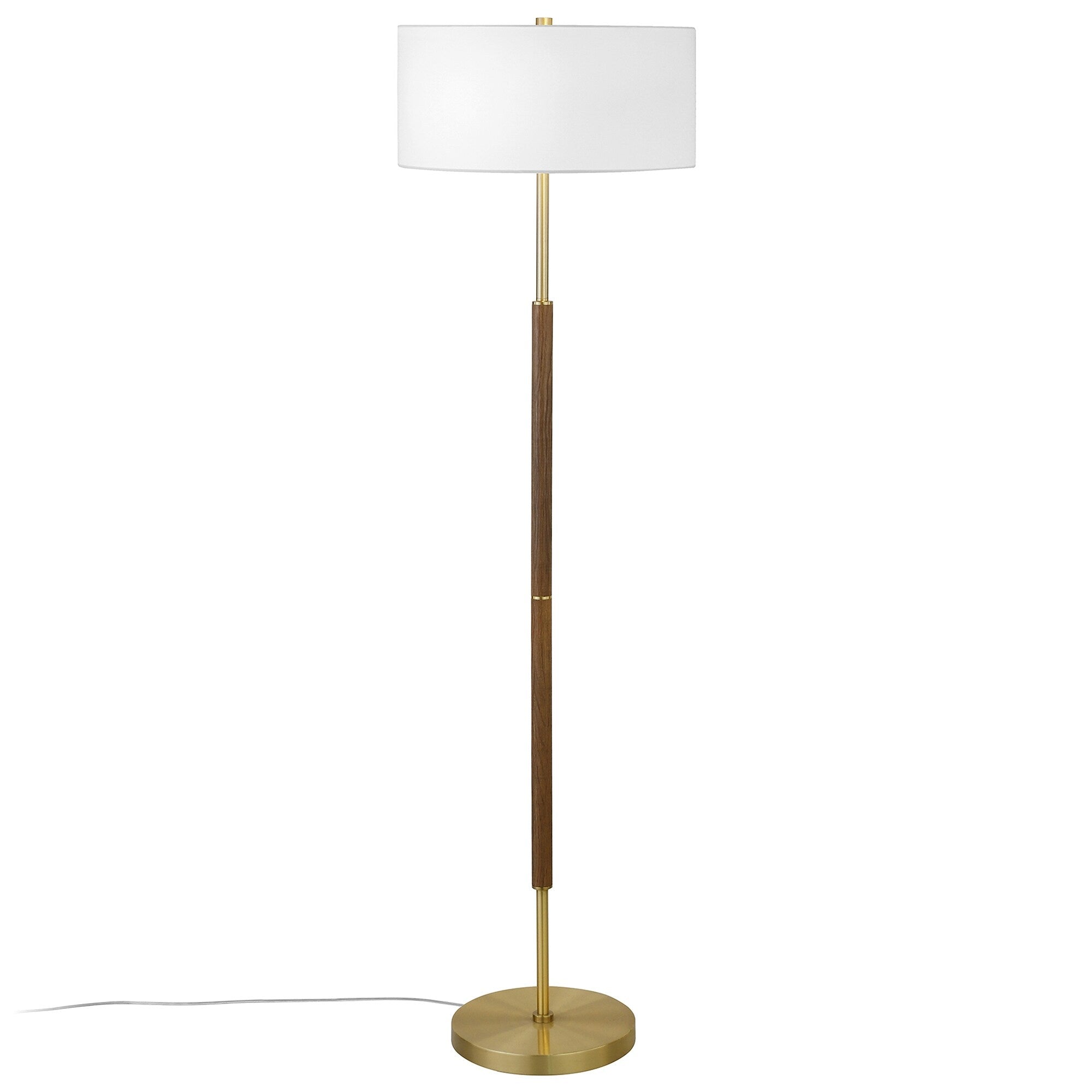 Lampadaire Simone à 2 lumières avec abat-jour en tissu