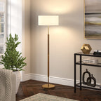 Lampadaire Simone à 2 lumières avec abat-jour en tissu