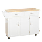 Desserte de cuisine Addie Simple Living avec plateau en bois