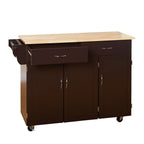 Desserte de cuisine Addie Simple Living avec plateau en bois