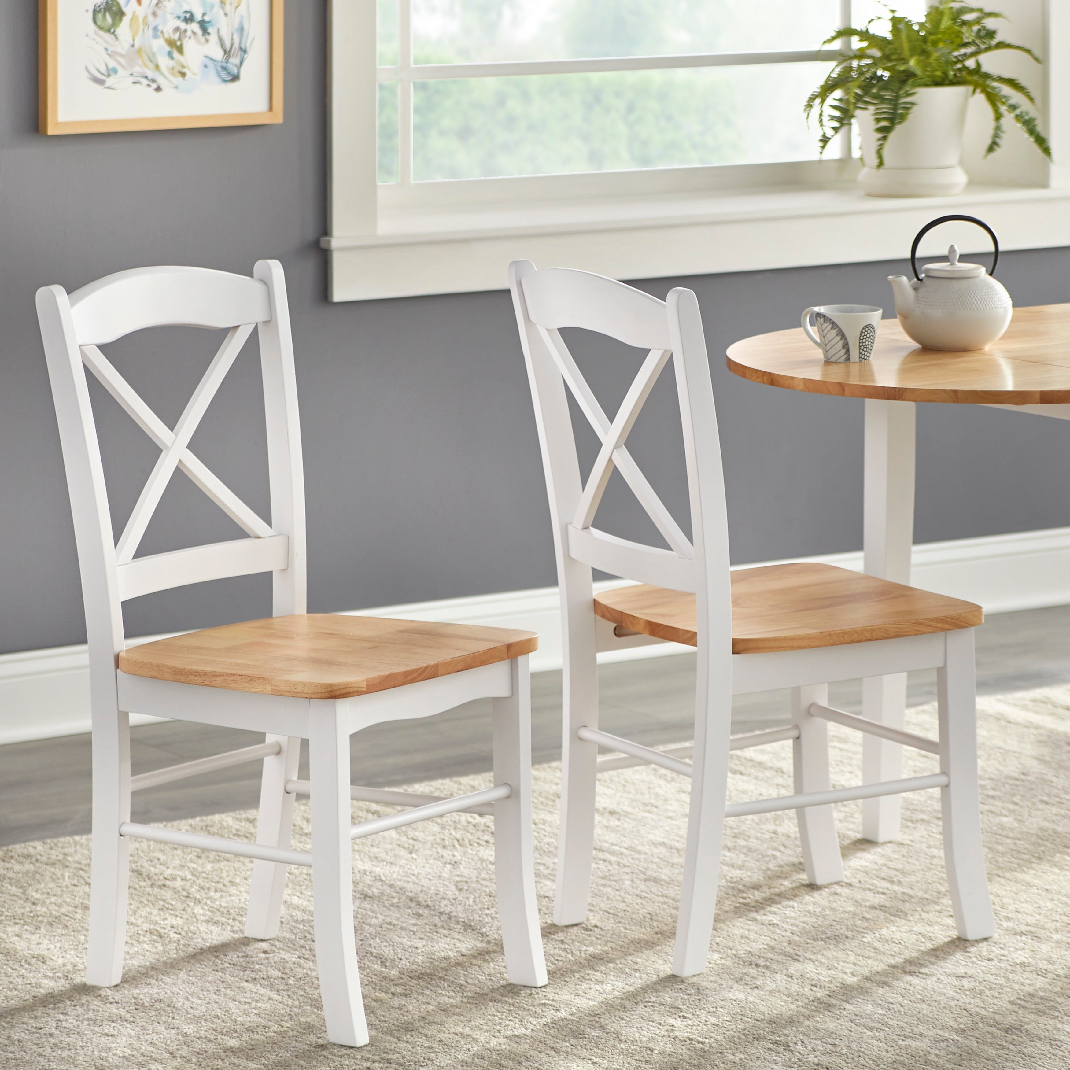 Chaises de salle à manger de style cottage de style simple (lot de 2)