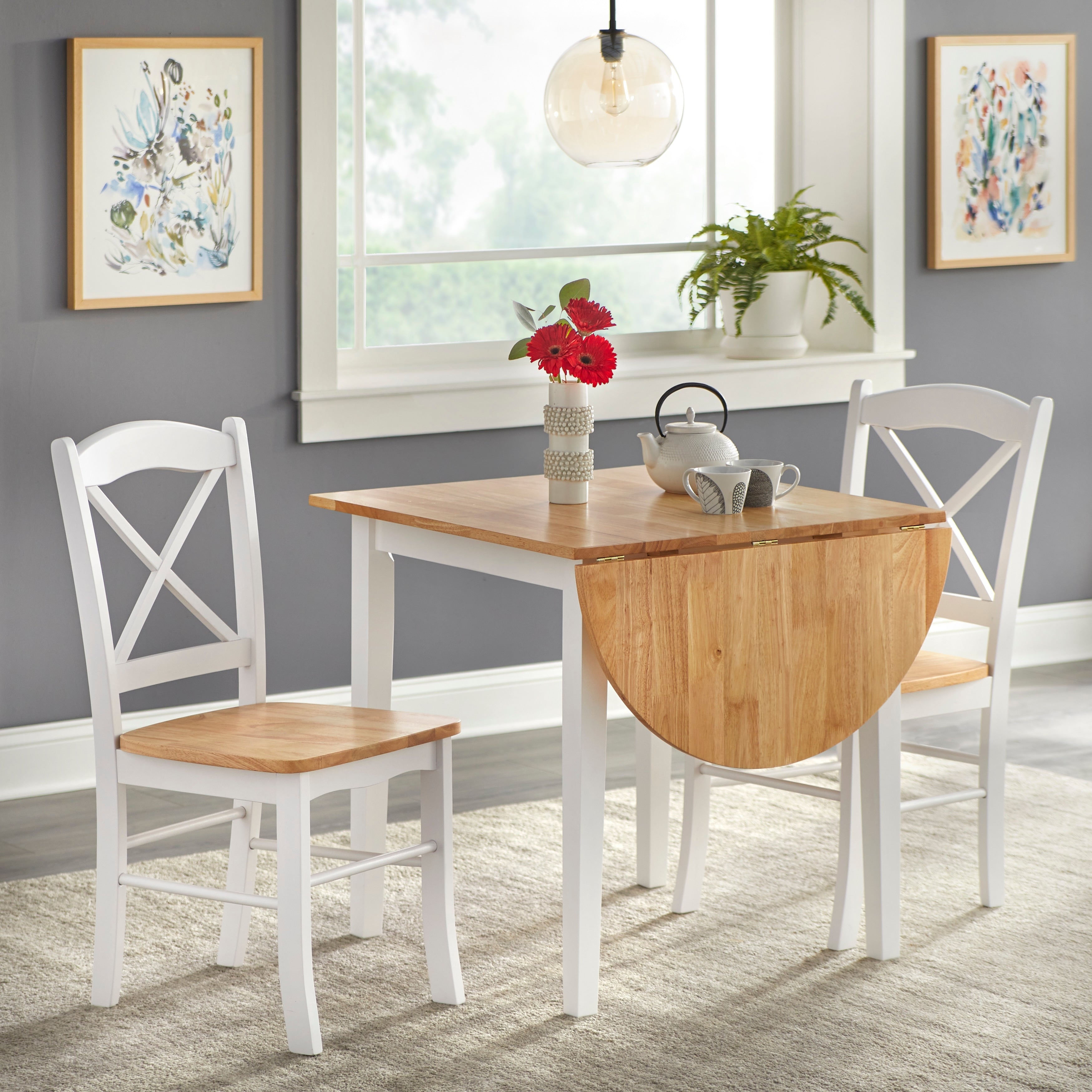 Chaises de salle à manger de style cottage de style simple (lot de 2)