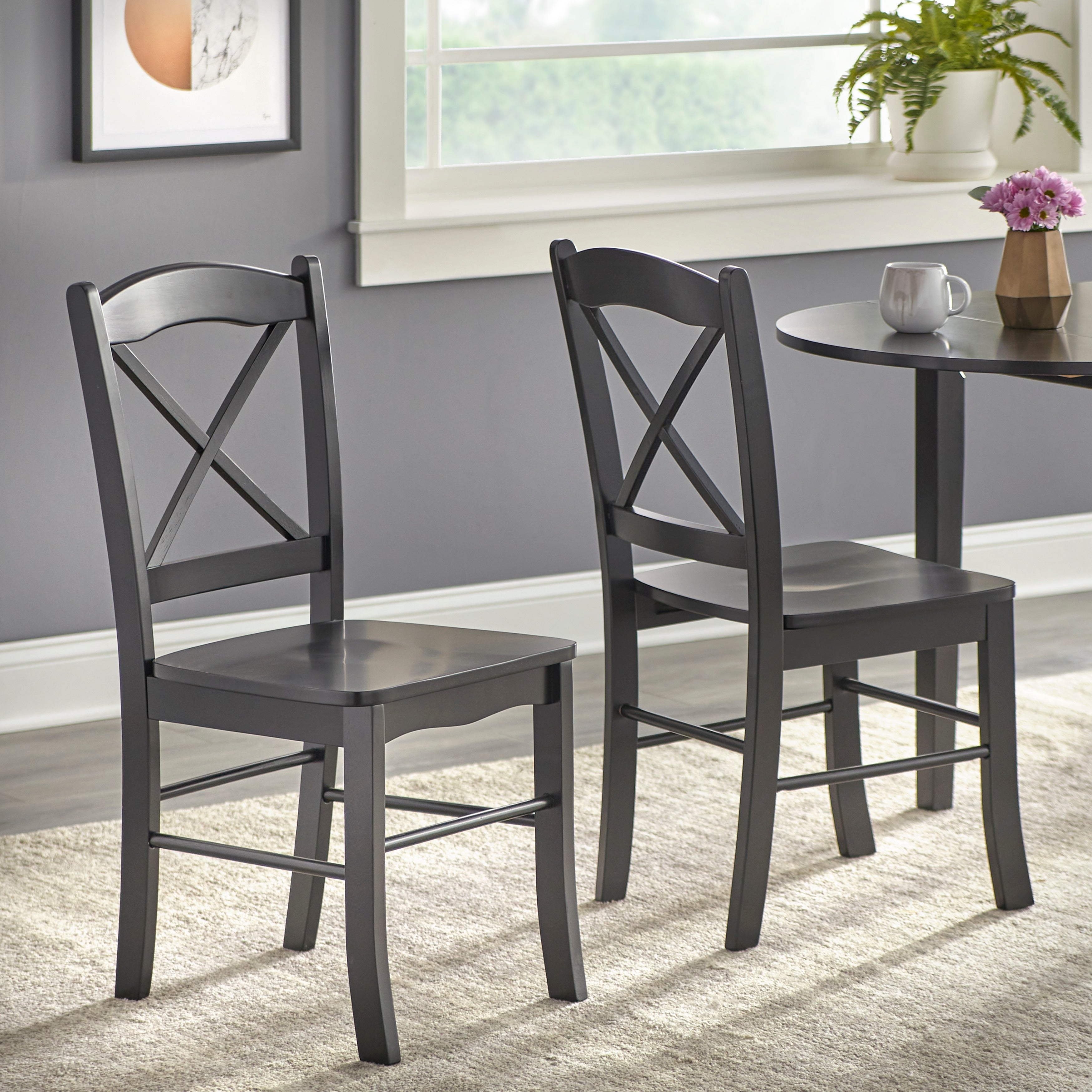 Chaises de salle à manger de style cottage de style simple (lot de 2)