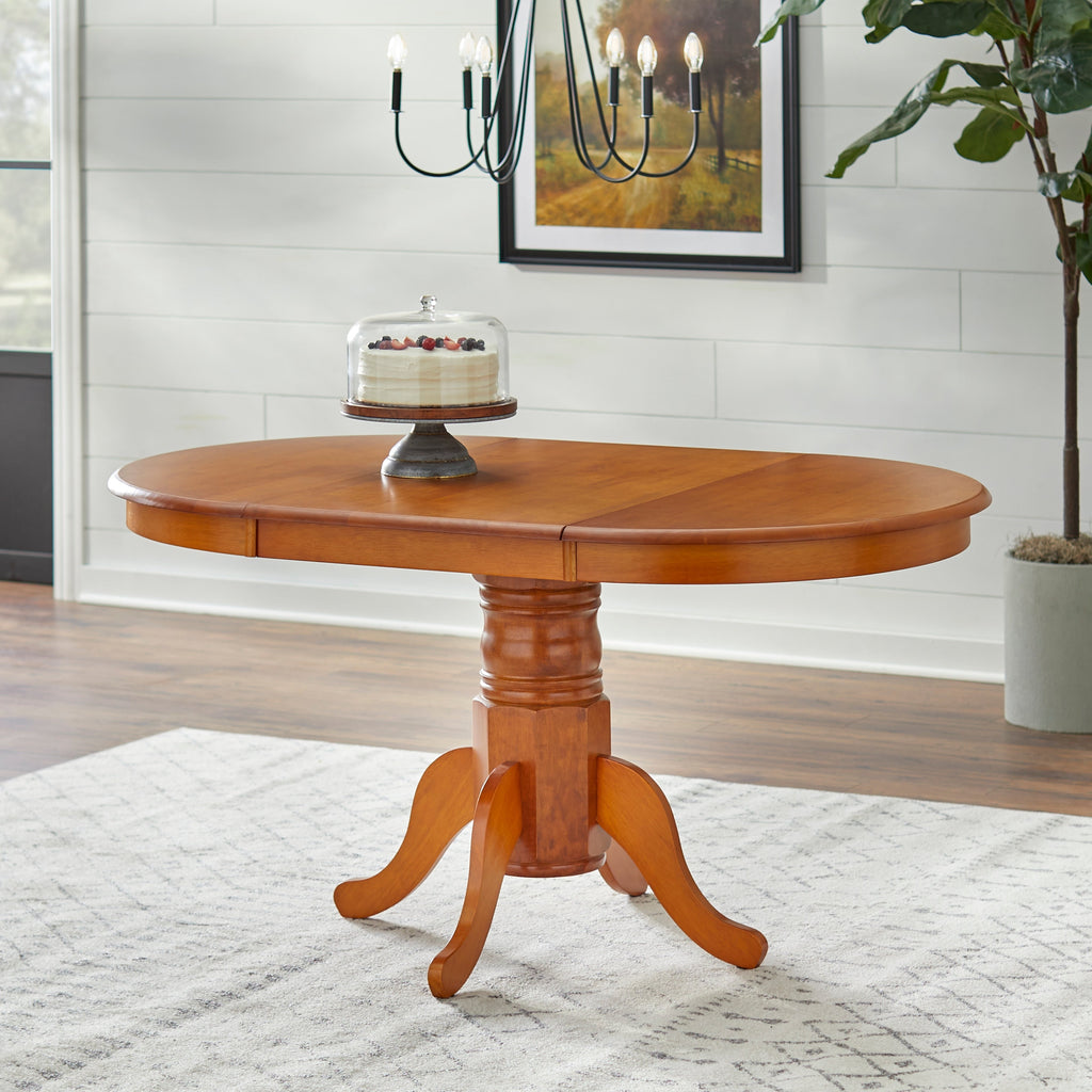 Ensemble de salle à manger 5 pièces en bois massif de style campagnard Carolina de Simple Living avec rallonge