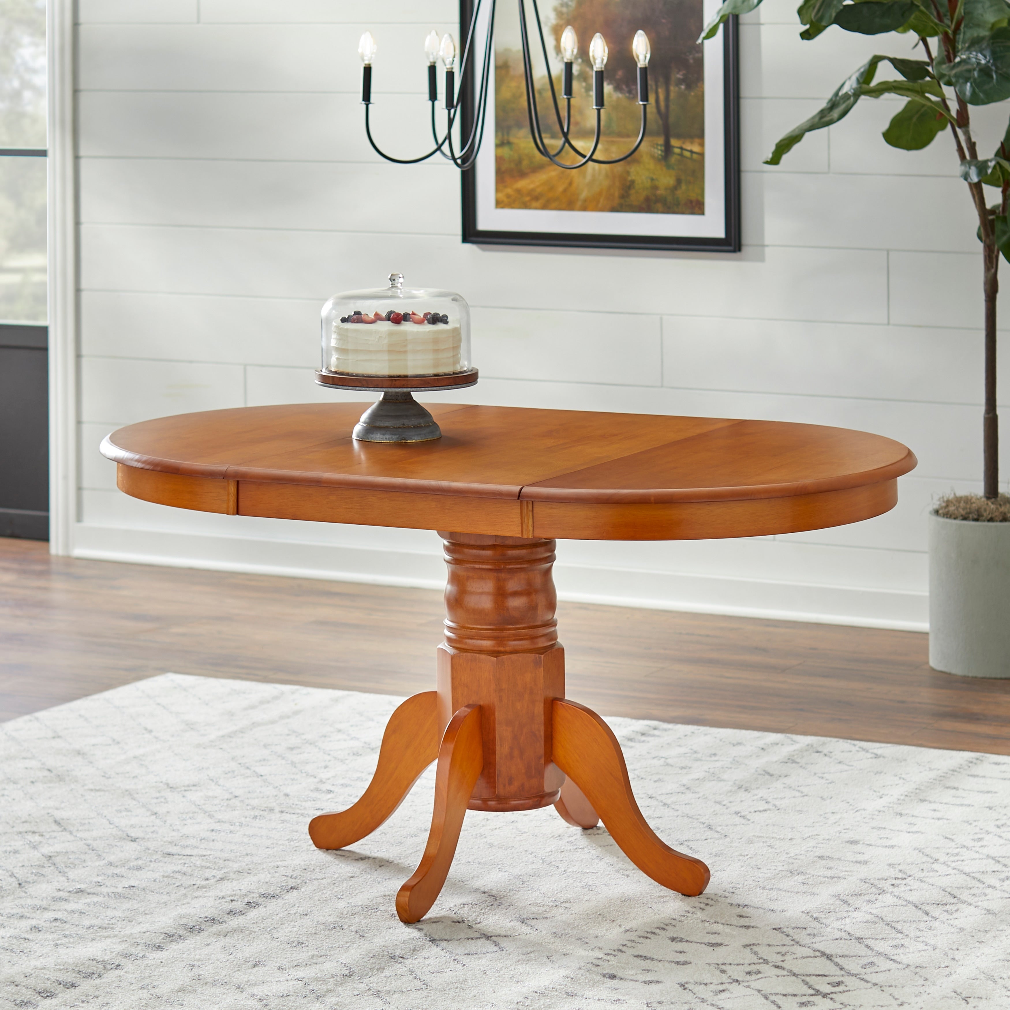 Ensemble de salle à manger 5 pièces en bois massif de style campagnard Carolina de Simple Living avec rallonge