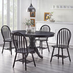 Ensemble de salle à manger 5 pièces en bois massif de style campagnard Carolina de Simple Living avec rallonge