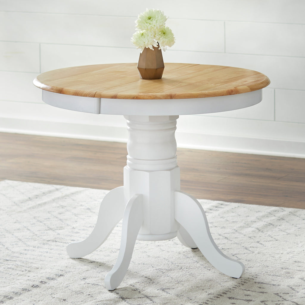 Ensemble de salle à manger 5 pièces en bois massif de style campagnard Carolina de Simple Living avec rallonge