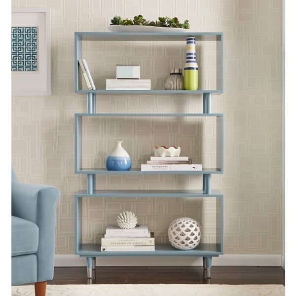 Simple Living Margo Mid-Century Modern 3-tier Bookshelf - 59.5h x 36w x 11.8d