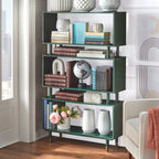 Bibliothèque à 3 niveaux Margo de Simple Living, style milieu de siècle moderne – 59,5 x 36 x 11,8 po