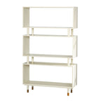Bibliothèque à 3 niveaux Margo de Simple Living, style milieu de siècle moderne – 59,5 x 36 x 11,8 po