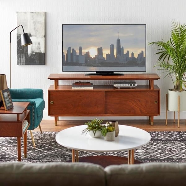 Meuble TV en bois moderne du milieu du siècle Margo de Simple Living