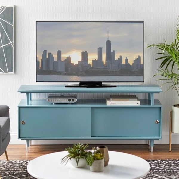 Meuble TV en bois moderne du milieu du siècle Margo de Simple Living