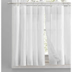 Rideaux de cuisine Simplicity Hemstitch 100 % coton avec passe-tringle - Étage, feston ou cantonnière (vendus séparément)
