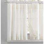 Rideaux de cuisine Simplicity Hemstitch 100 % coton avec passe-tringle - Étage, feston ou cantonnière (vendus séparément)