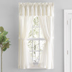 Paire de panneaux sur mesure Simplicity Hemstitch 100 % coton avec passe-tringle et embrasses ou cantonnière sur mesure