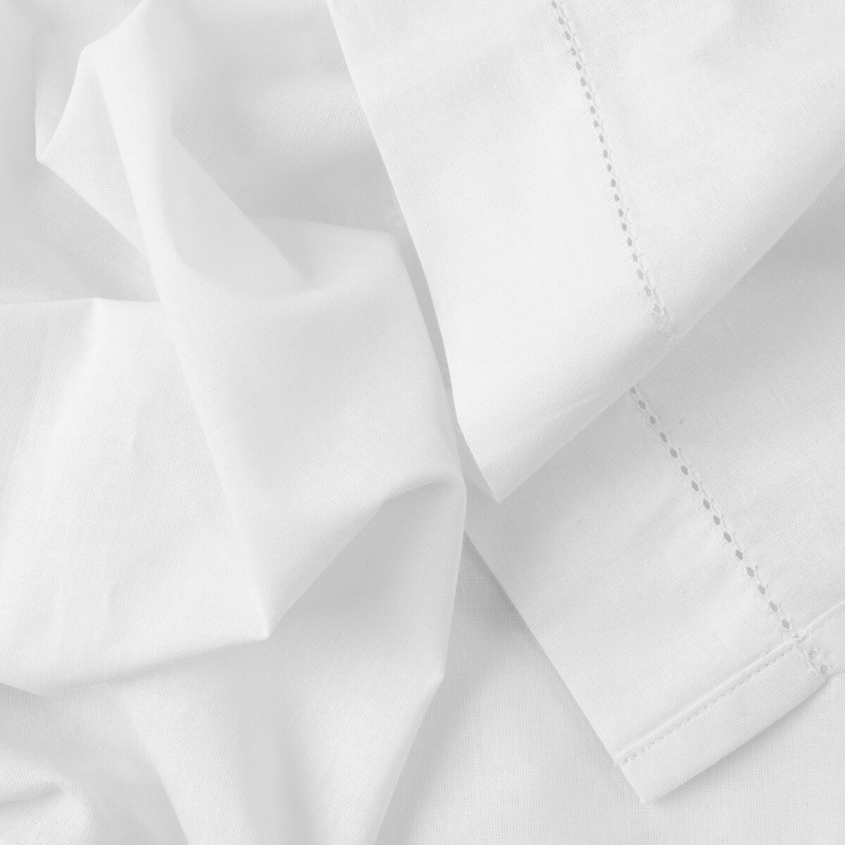 Paire de panneaux sur mesure Simplicity Hemstitch 100 % coton avec passe-tringle et embrasses ou cantonnière sur mesure