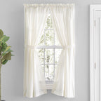 Paire de panneaux sur mesure Simplicity Hemstitch 100 % coton avec passe-tringle et embrasses ou cantonnière sur mesure